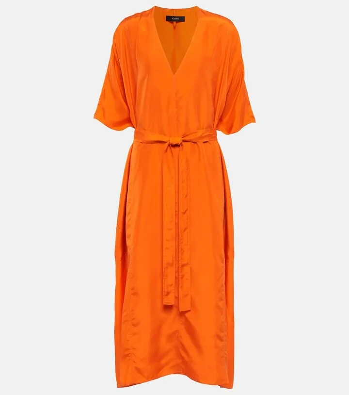 Darya silk habotai midi dress
