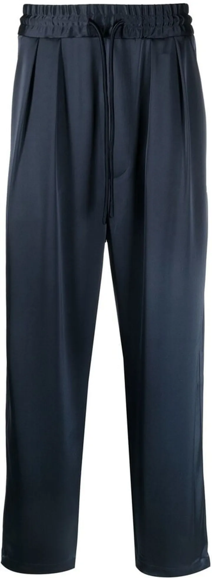 Elasticated-Waist Cropped Trousers