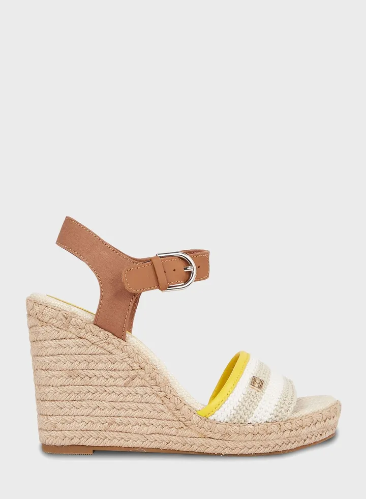 Crochet High Wedge Sandals