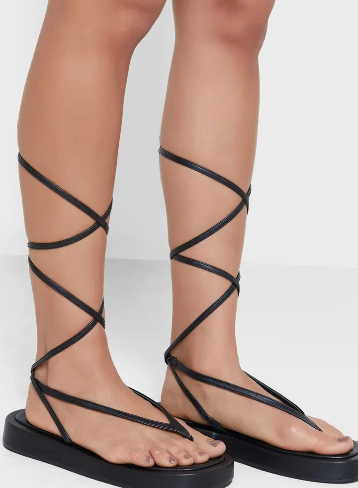 Casual Flat Lace Up Sandals