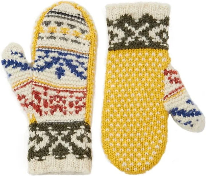 Bernina coarsehair cashmere mittens