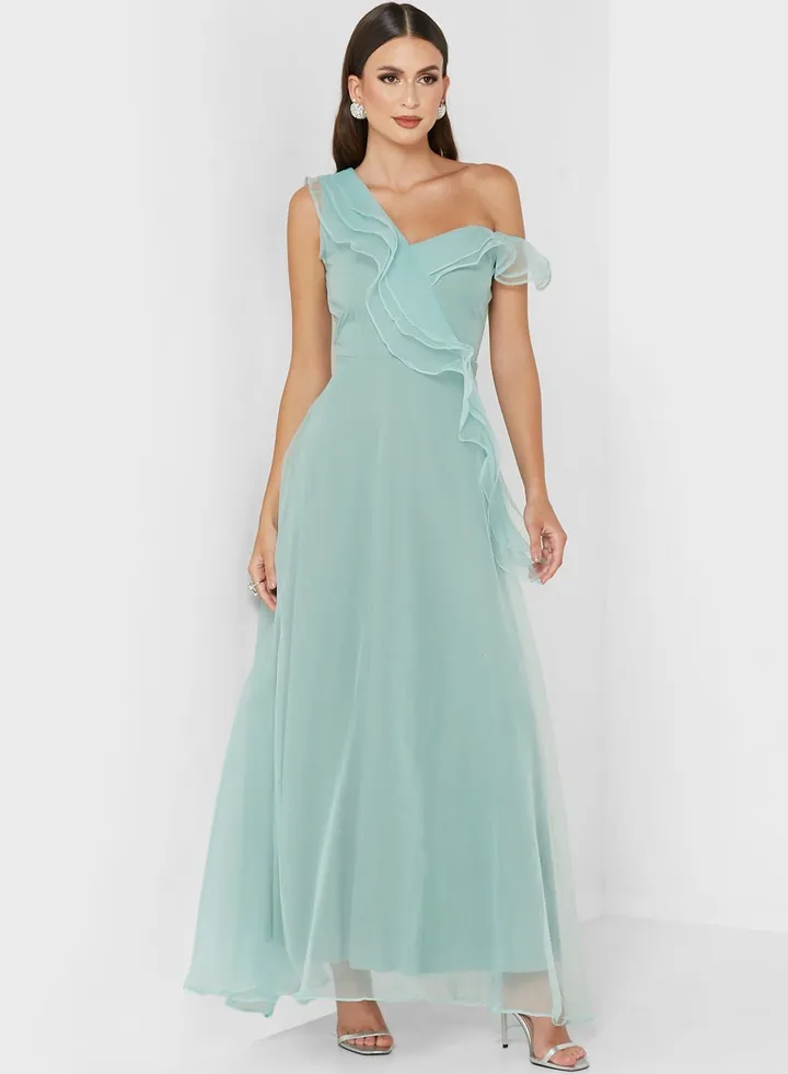 Ruffled Tulle Dress
