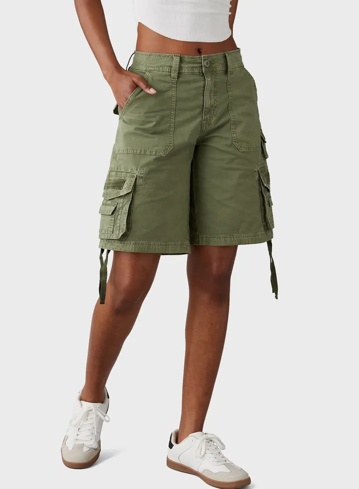 Pocket Detail Cargo Shorts