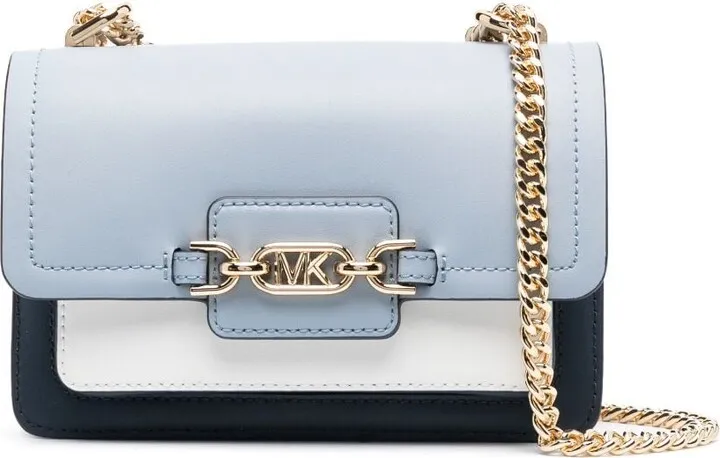 Heather colour-block shoulder bag