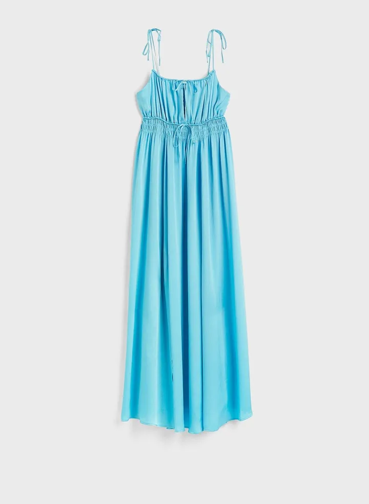 Strappy Ruched Detail Dress