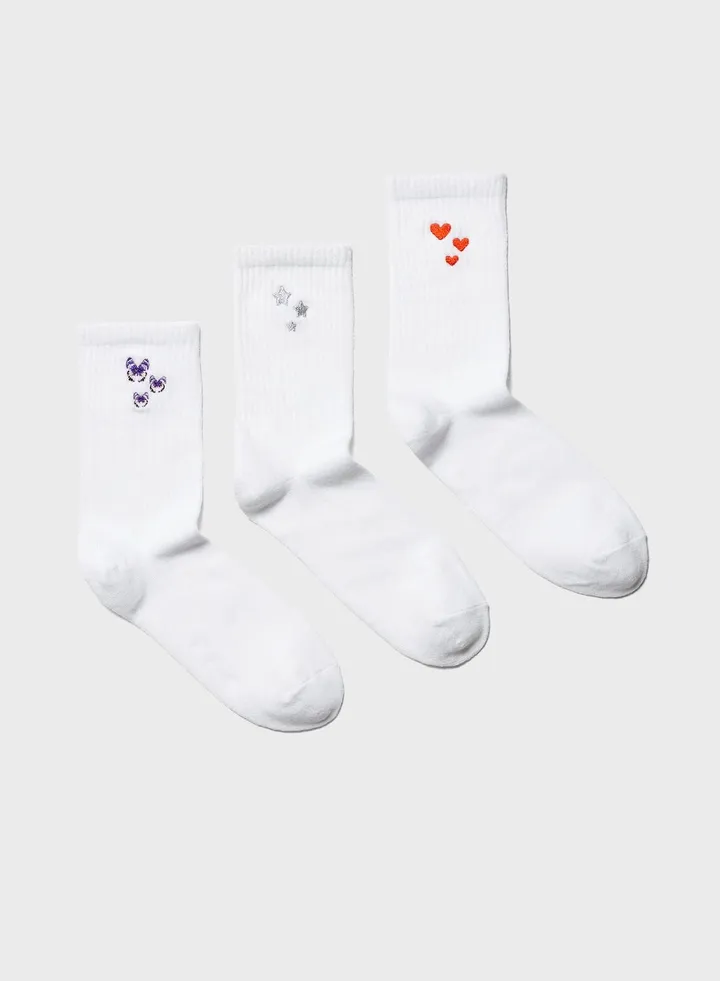 3 Pack Crew Socks