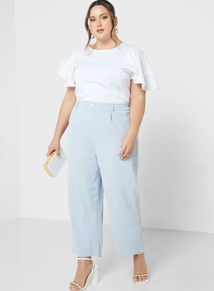 High Waist Seam Detail Pants
