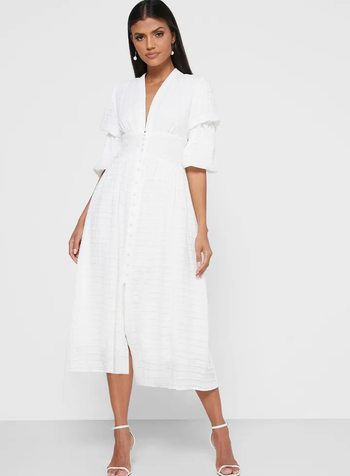 Ruffle Trim Dress