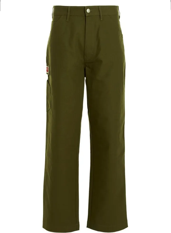 Kenzo Logo Patch Straight-Leg Pants