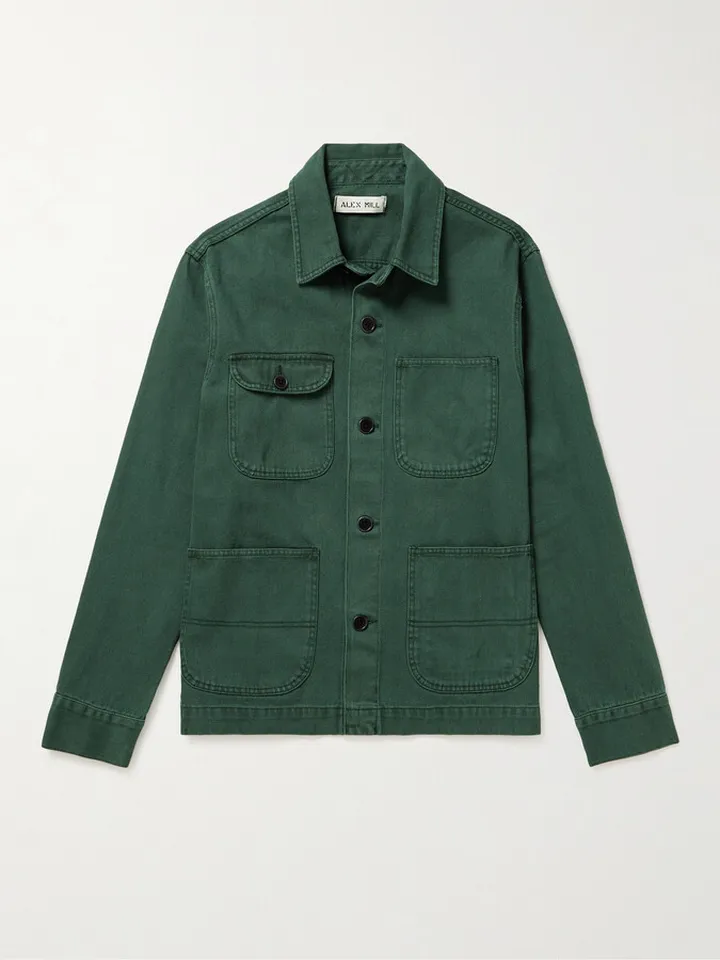 Garment-Dyed Recycled Denim Jacket