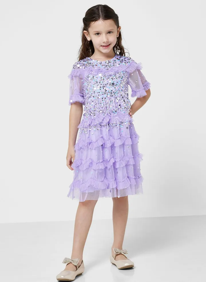 Kids Sequin Tulle Dress