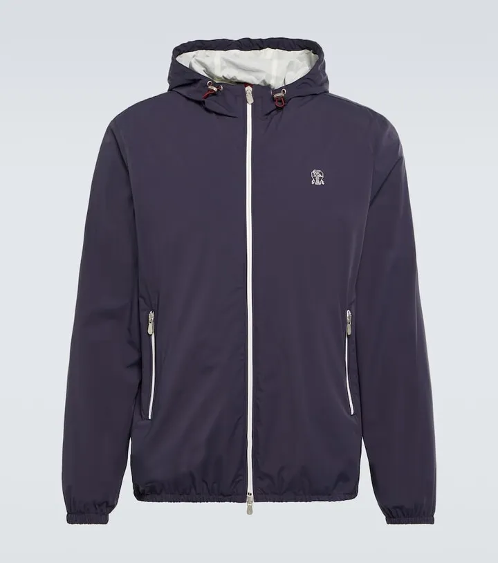 Nylon hooded jacket