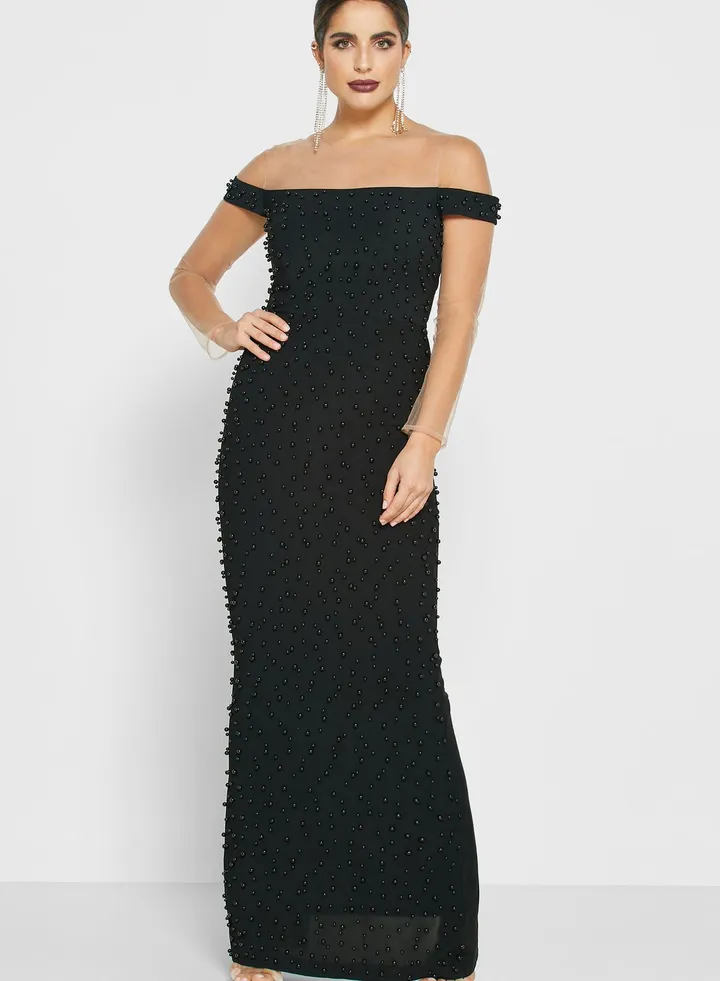 Embellished Detail Maxi Dress