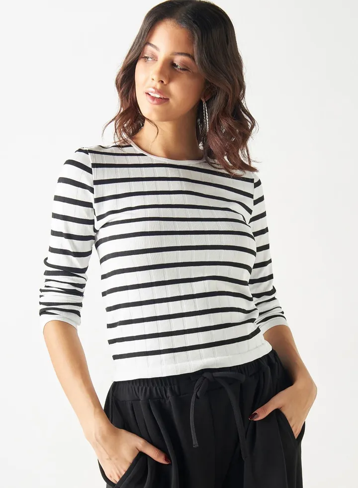 Crew Neck Striped T-shirt