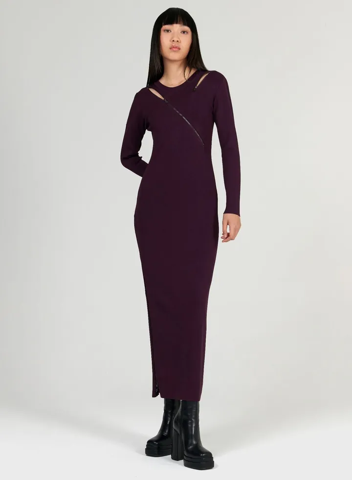 Zipped Knitted Dress