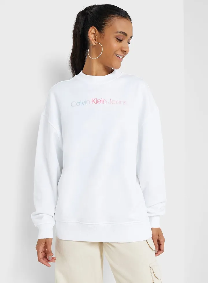 Crew Neck Graphic Sweater