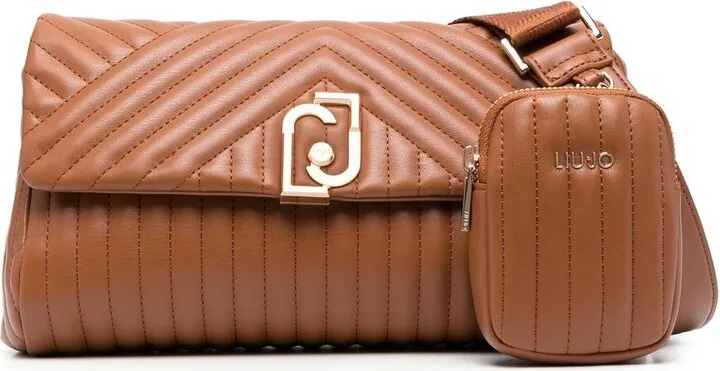 Quilted Faux-Leather Shoulder Bag