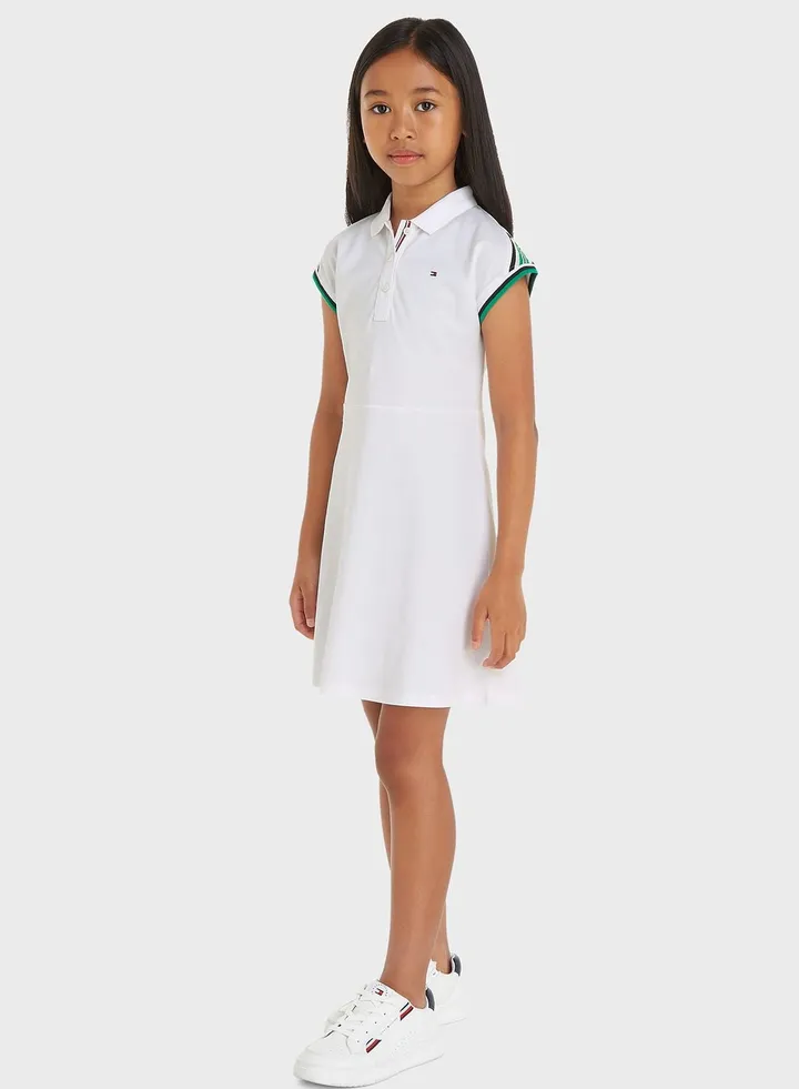 Youth Striped Polo Dress
