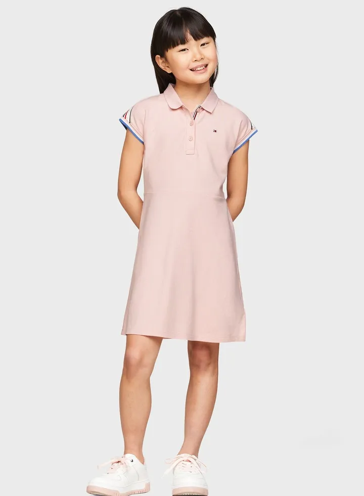 Youth Striped Polo Dress