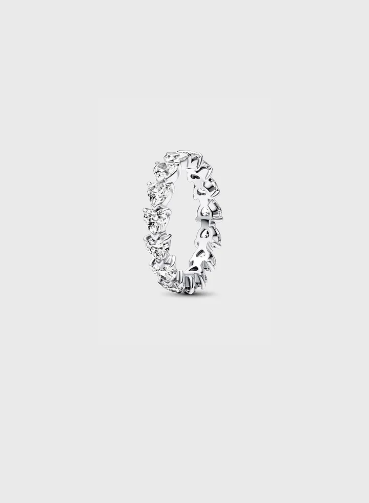 Row Of Hearts Eternity Ring