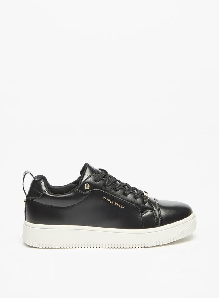Women's Solid Low Ankle Casual Shoes Sneakers With Lace-Up Closure