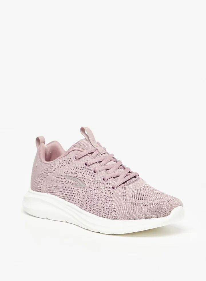Women Logo Detail Sports Shoes with Lace Up Closure