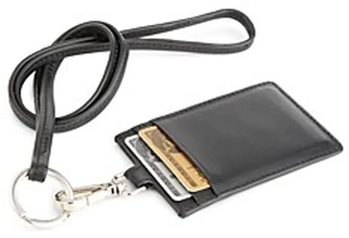 Royce New York Leather Lanyard Card Case