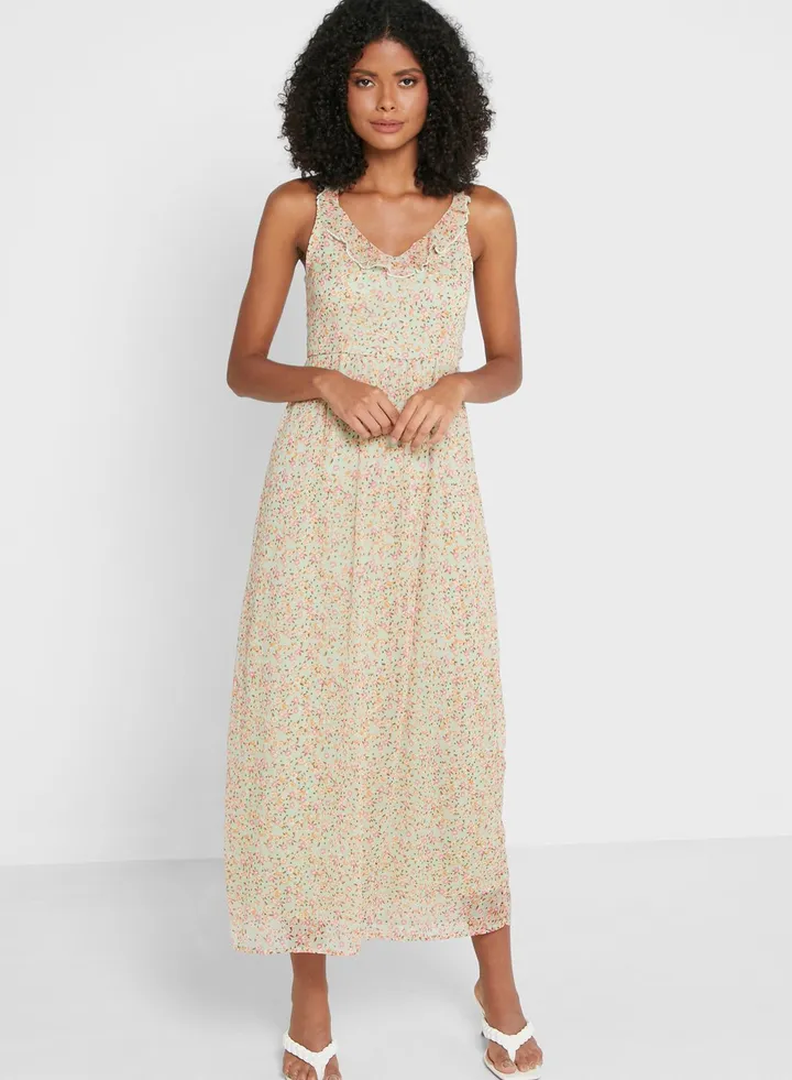 Cami Strap Printed Dress