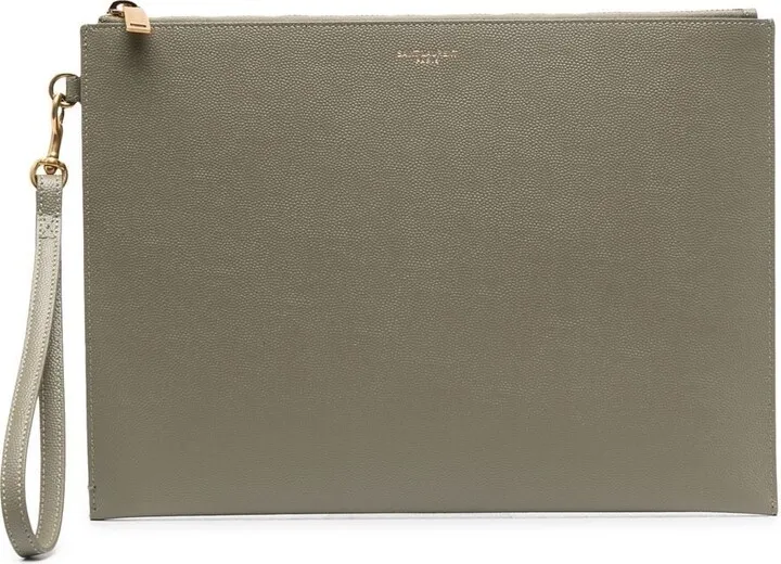 Pebbled Leather Clutch