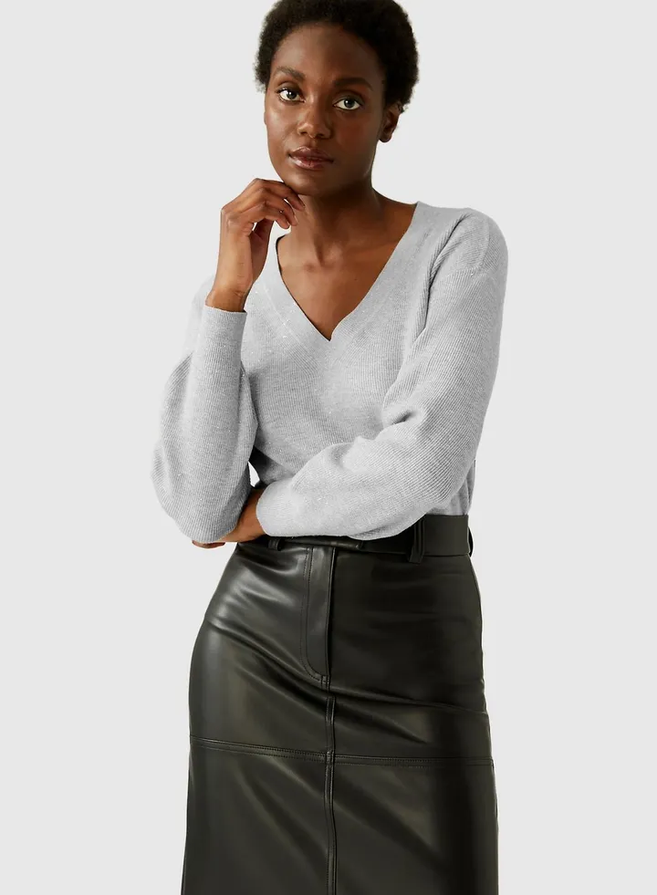 V-Neck Knitted Sweater
