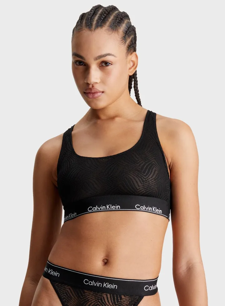 Logo Printed Sport Bra