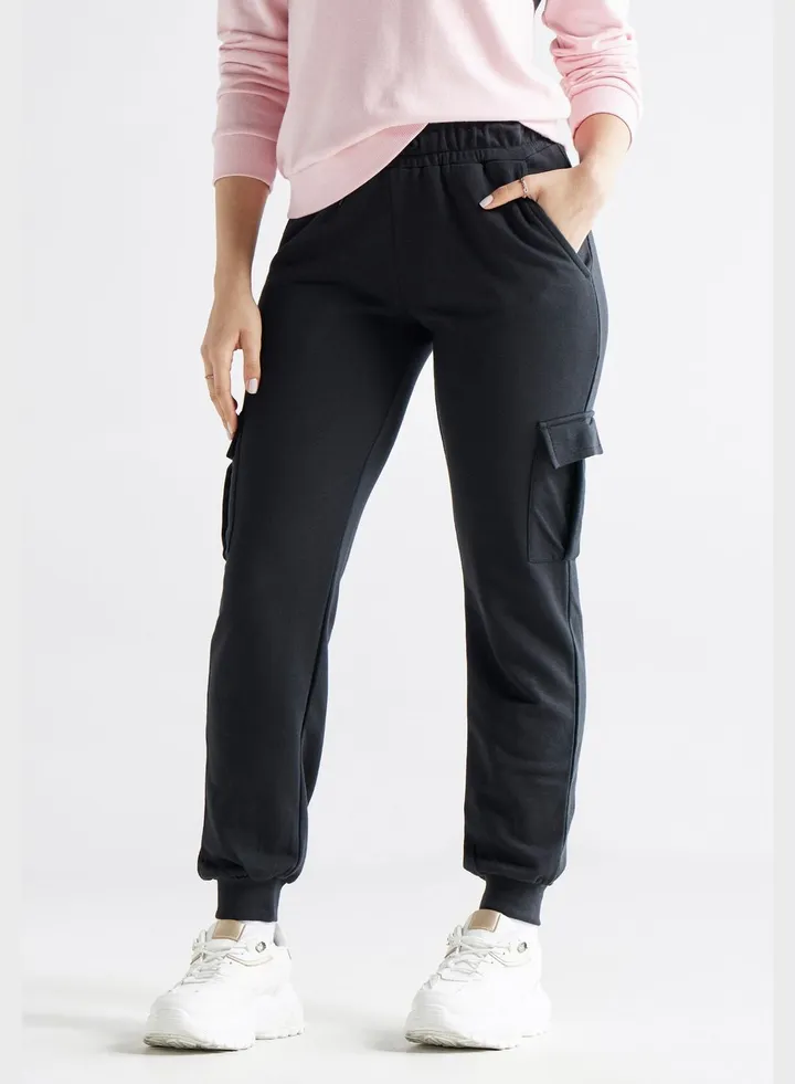 Pocket Detail High Waist Pants