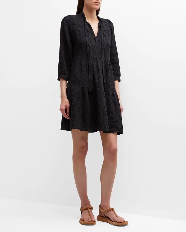 Giselle Double Gauze Tiered Mini Dress