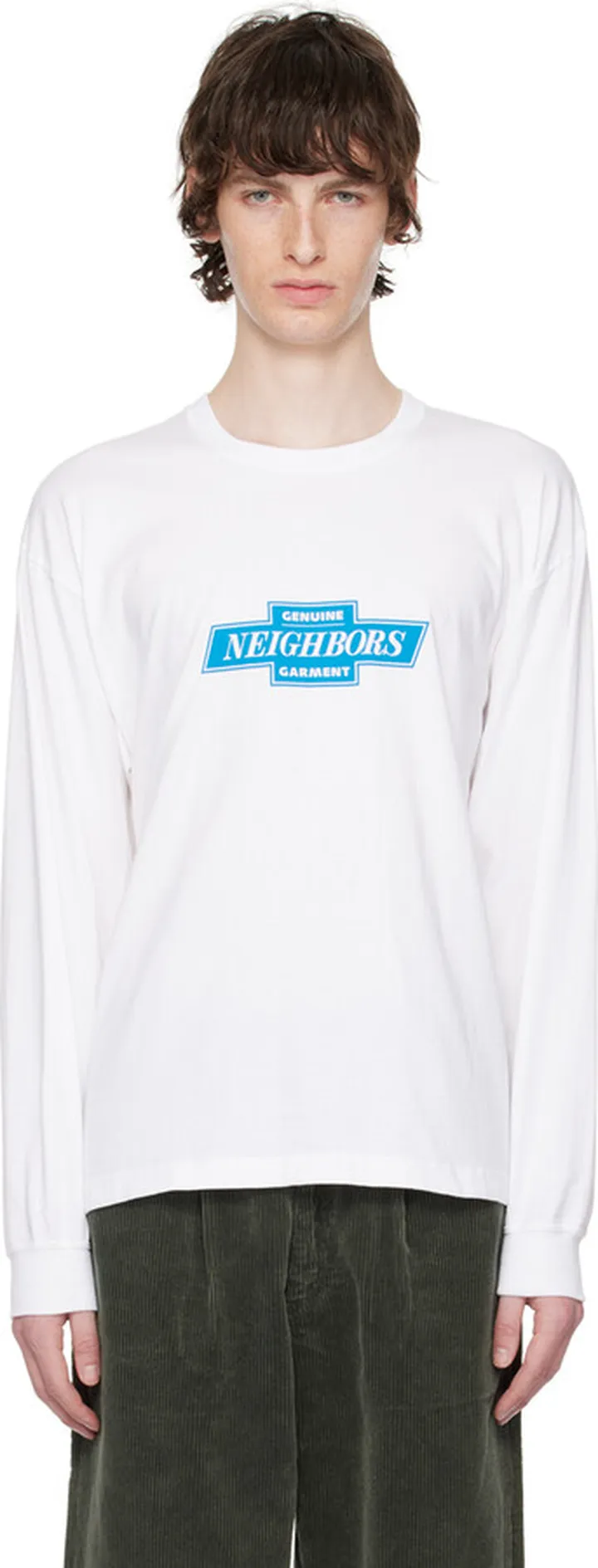 Neighborhood White Printed Long Sleeve T-Shirt