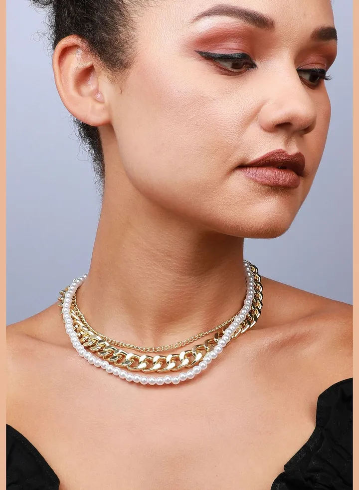 Gold Plated Designer Western Wear Necklace For Women