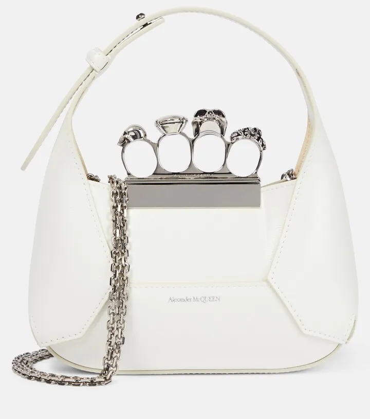 Jewelled leather tote bag