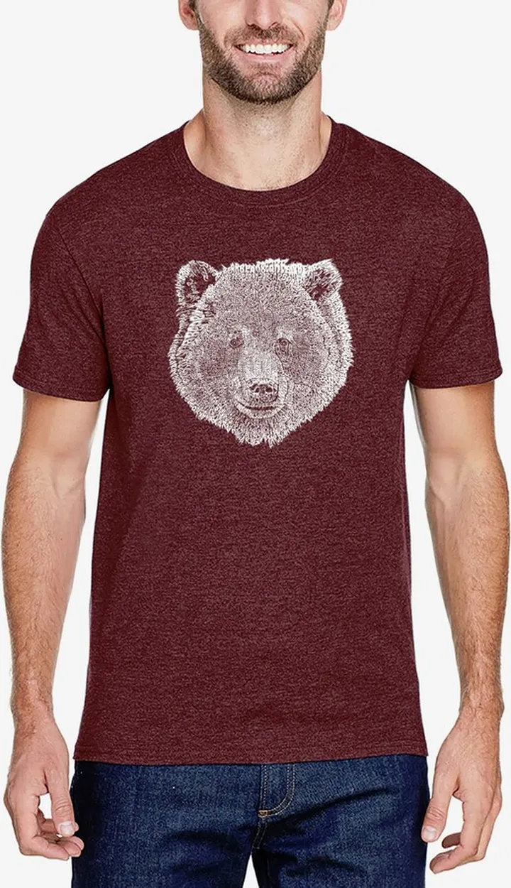 Men's Premium Blend Word Art Bear Face T-shirt