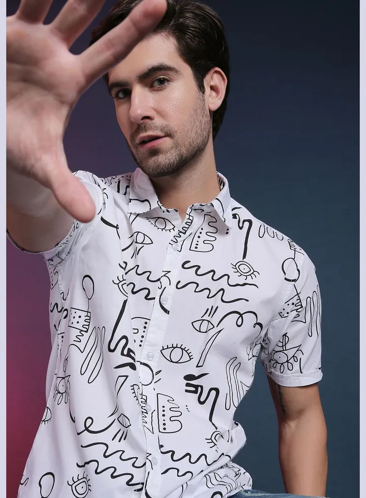 Front Button Printed Shirt