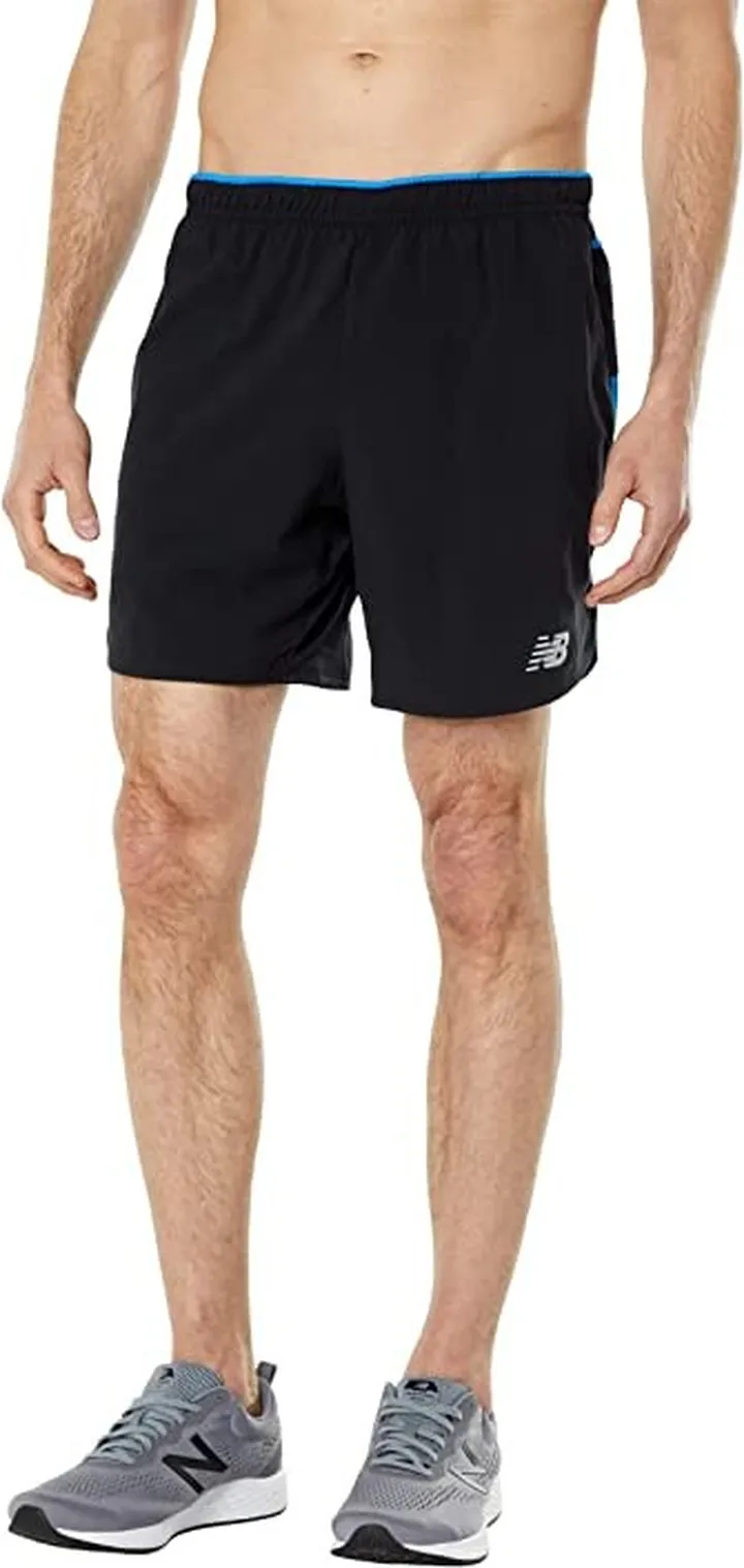 New Balance Impact Run 7 Shorts (Serene Blue) Men's Clothing