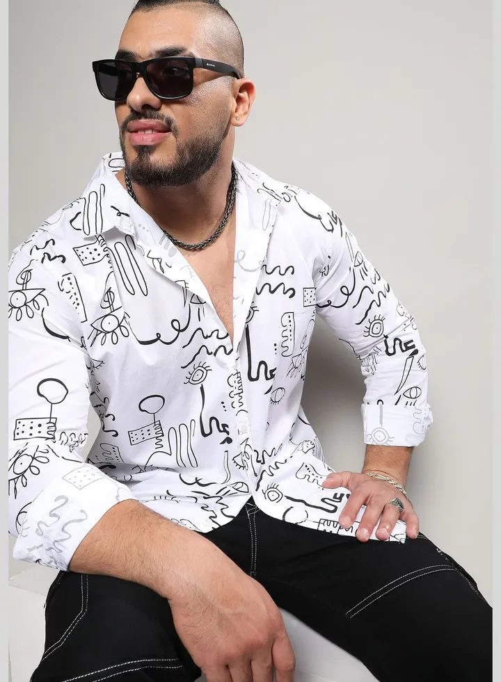Front Button Printed Shirt