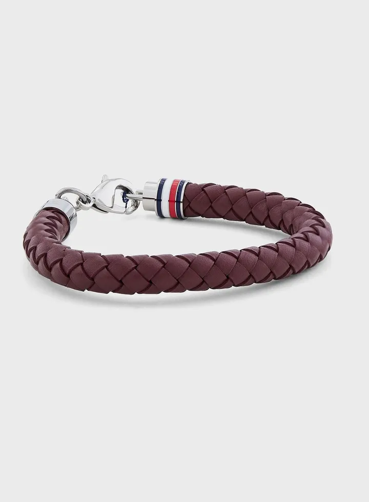 Iconic Th Braided Leather Bracelet