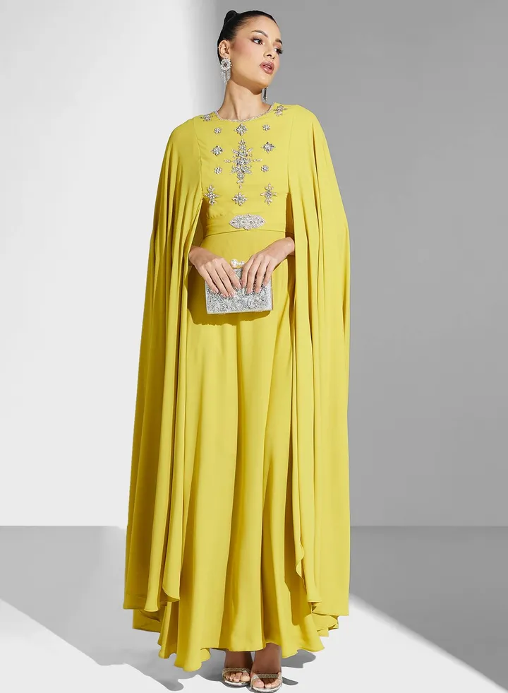 Embellished Tiered Dress