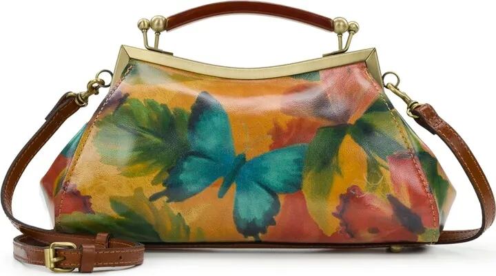 Patricia Nash Kelmscott Small Leather Frame Bag
