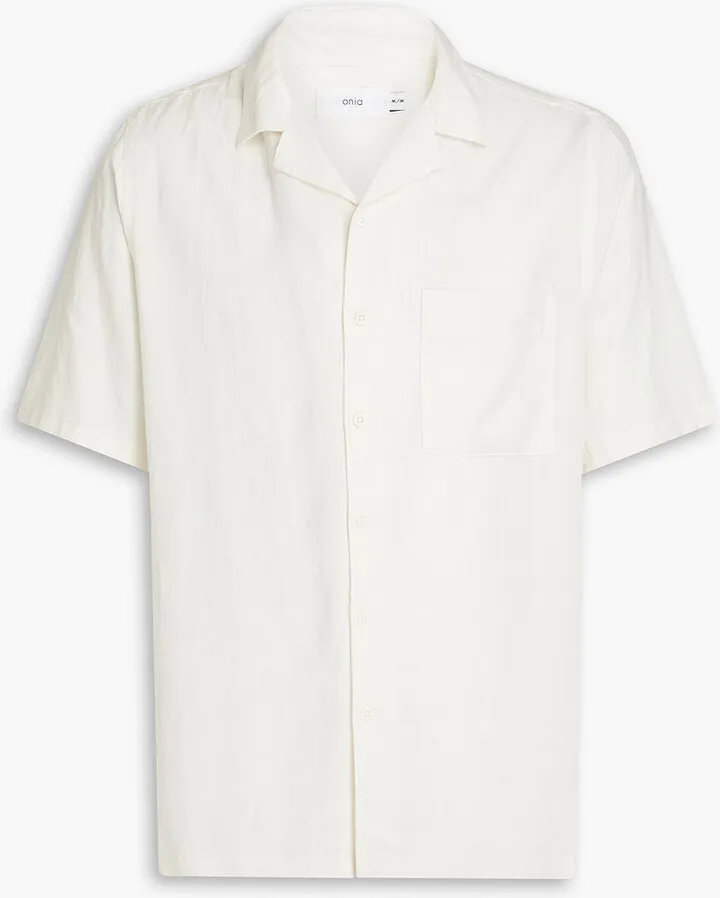 Linen-blend shirt
