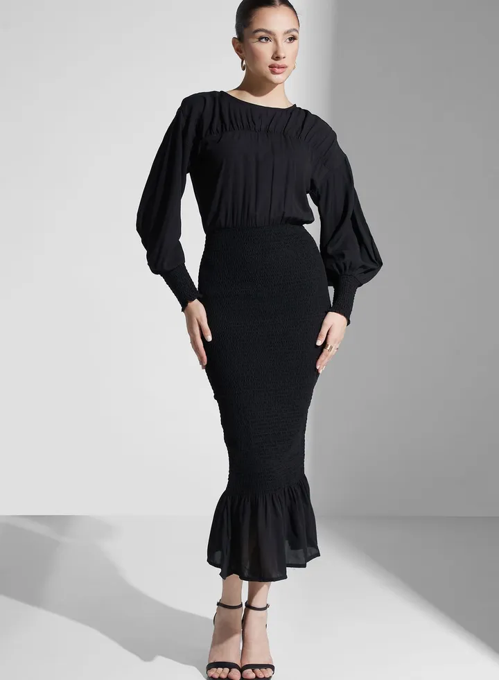 Balloon Sleeve Dress