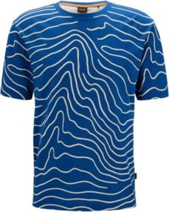 Cotton-jersey relaxed-fit T-shirt with seasonal print