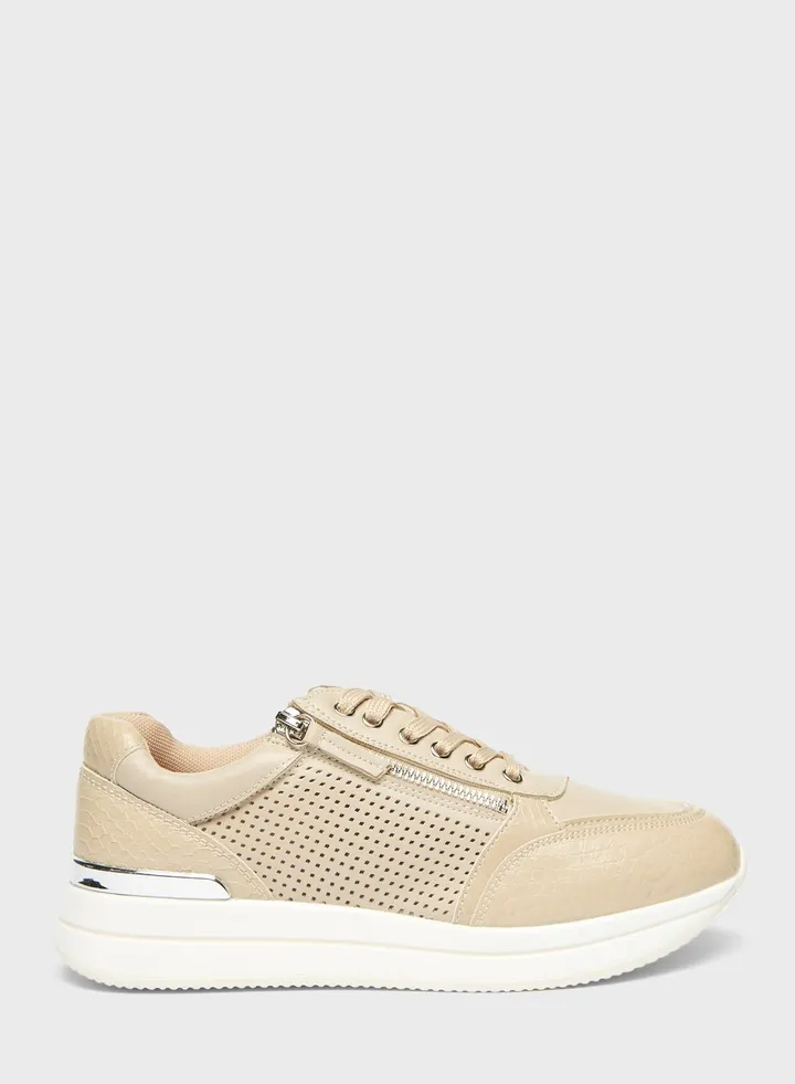 Low Top Plain Sneakers