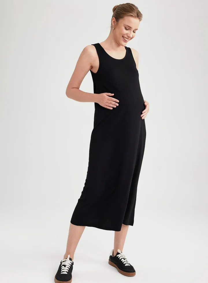Scoop Neck Knitted Dress
