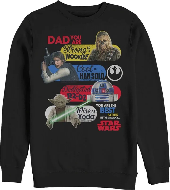 Men's Star Wars Dad You Are the Best Father in the Galaxy Sweatshirt - Black - X Large