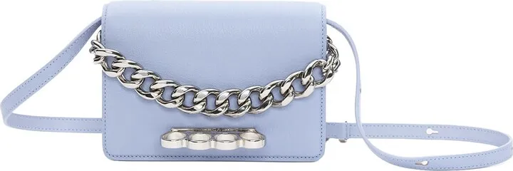 Lilac The Four Ring Mini Bag With Silver Chain